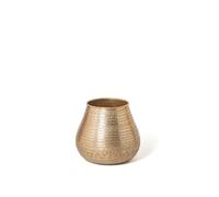 H&H Chennai Vaso in Alluminio, Oro, 22x20cm
