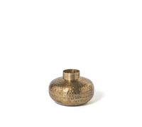 Vaso Chennai In Alluminio Decorato Inciso A Texture Colore Oro Cm 23X15