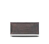 H&H Chennai Vassoio in Alluminio, Nero, 39x17x1,5cm