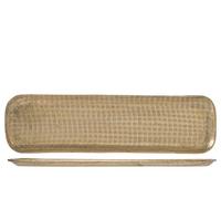 H&H Chennai Vassoio in Alluminio, Oro, 58x15x1,5cm