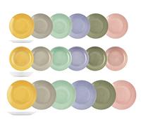 H&h servizio tavola 18 pezzi coupe chroma in porcellana