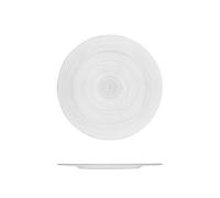 H&H Circle - Set 6 Piatti Pane in Vetro Trasparente, Ø 18 cm, Trama a Cerchi Concentrici, Lavabili in Lavastoviglie