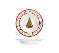 H&H Set 12 Piatti Fondi Classy Xmas, in Porcellana, 21,5cm, Natale - multicolore porcellana 7137802