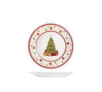 H&H Set 12 Piatti Frutta Classy Xmas, in Porcellana, 20cm, Natale - multicolore porcellana 7137803
