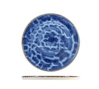 H&H Cobalto Set 6 Piatti Piani, Porcellana, 26cm