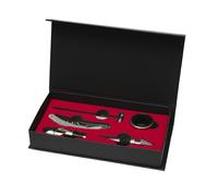 H&H Cofanetto Sommelier in Composto legno nero 6 pezzi