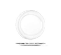 H&h set 6 piatti vetro tondo collier cm30,5