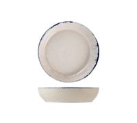 H&H set 12 piatti fondi Artisanal in stoneware blu cm 20