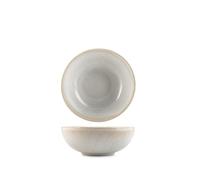 H&H Confezione 6 piatti fondi Yucatan in stoneware interno decoro bianco cm 17