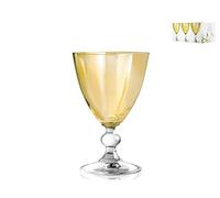 H&H Set 6 Calici Vino Splendor, in Vetro, Ambra, 17cl - giallo vetro 1175617
