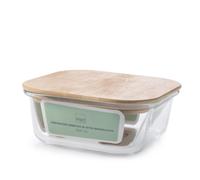 H&H Contenitore in vetro con coperchio e guarnizione in silicone quadrato cm.