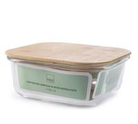 H&H Contenitore in vetro con coperchio e guarnizione in silicone quadrato cm.