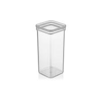 H&H Contenitore Rettangolare in Polistirene Trasparente da 1,5 Litri con Coperchio e Guarnizione in Silicone - BPA Free, Idoneo al Contatto con Alimenti