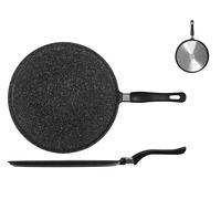 H&H Crepiera Pietra, Alluminio Antiaderente, Manico in Bakelite, 32cm - 885832