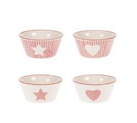 H&h set 4 bowl crochet in new bone china decori assortiti cc 470