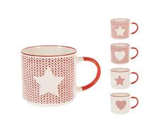 H&h set 4 tazze jumbo crochet in new bone china cc 470