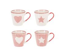 H&h set 8 tazze t crochet in new bone china assortiti cc 220