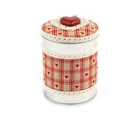 H&h barattolo in metallo, 12 - h 17 cm, rosso