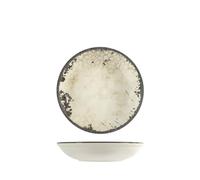 6 Piatti Fondi Dallas In Porcellana Dura Con Bordo Rinforzato, Diametro Cm 20