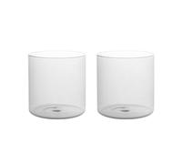H&H-Daylight Set 2 Bicchieri in Vetro Borosilicato Trasparente, 33 icchieri Eleganti e Resistenti per Bevande Fresche e Calde