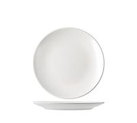 H&H Denver Set 6 Piatti Frutta, Stoneware, Bianco, 20cm