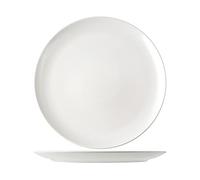 H&H Denver Set 6 Piatti Tondi, Stoneware, Bianco, 32cm