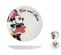 Piatto Dolce Minnie In Porcellana Due Decori Assortiti, 26 Cm.