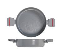 H&H Division Tegame in Alluminio con Rivestimento Anitaderente PFLUON, 24cm