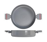 H&H Division Tegame in Alluminio con Rivestimento Anitaderente PFLUON, 28cm