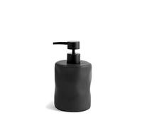 H&H Dosa Sapone in Ceramica Effetto Martellato Colore Nero 16,5cm