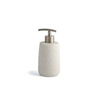 H&H Dosa Sapone in Ceramica Rigata Colore Sabbia 16,5cm