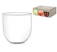 H&H Set 6 Bicchieri Acqua Drop, in Vetro, Trasparente, 380cc - trasparente vetro 2026838