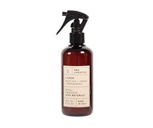 H&H Eden Spray Ambiente, Muschio Ambra Mandarino, 250 ml - Fragranza Fresca e Avvolgente per la Casa