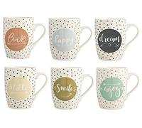 H&h set 6 mug new bone china enjoy cc 350