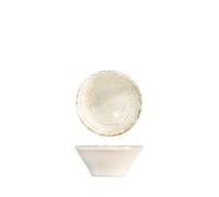 H&H Eris Set 6 Coppette in Porcellana, 8cm, Design Moderno, Elegante, per servire le pietanze, Beige
