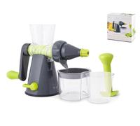 H&H Estrattore Succhi Manuale Grigio Pentole E Preparazione Cucina, Plastica, Verde