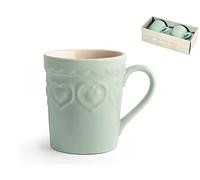 H&H Fairylove Confezione 2 Mug, Stoneware, Verde Acqua, 2 unità