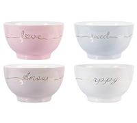 H&H Feeling Set 6 Bolo, New Bone China, Decoro Assortito, cc500