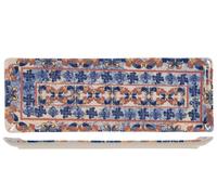 H&H Felicity Piatto Rettangolare, Stoneware, 33X12Cm, Multicolore