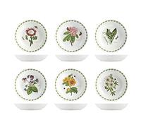 H&H Confezione 6 Piatti Fondi Flowers Decorati Porcellana, Bianco, Cm 20 - 9306802