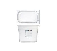 H&H Gastronorm in Polipropilene HACCP GN1/4 cm 20x15,5x20 h Made in Italy