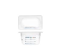 H&H Gastronorm in Polipropilene HACCP per GN1/9 cm 17x10,5x10 h Made in Italy