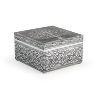 H&H Giaya Scatola in Legno e Alluminio, Quadrata, 12,5cm