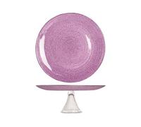 H&H Glossy Alzata, In Vetro Colorato, 31,5Cm, Altezza 12Cm