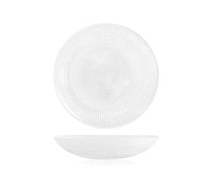 H&H Glow Set 6 Piatti Fondi, Vetro, Trasparenti, 20cm