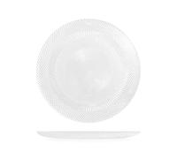 H&H Glow Set 6 Piatti Piani, Vetro, Trasparenti, 28cm