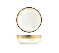 H&H Goldie Coppa in Vetro con Filo Oro, 21,5cm