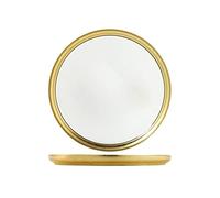 Piatto H&H Goldie Foglia Oro Cm28 Vetro