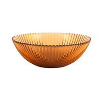 H+H Set coppette Groove in vetro Ambra – 6 pezzi, 13 cm