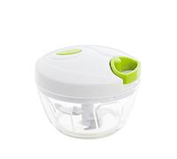 H&H Hand Chopper Tritatutto Manuale a Corda per Frutta e Verdura, Bianco/Verde Lime